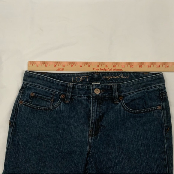 Loft Jeans Size 6 Original Boot Cut Embroidered Back Pockets Mid Rise 31x31 - Picture 10 of 14